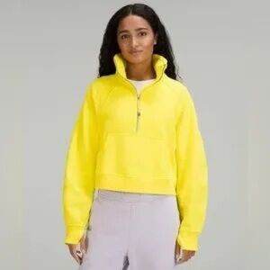 Women's Yellow Half-Zip Pullover